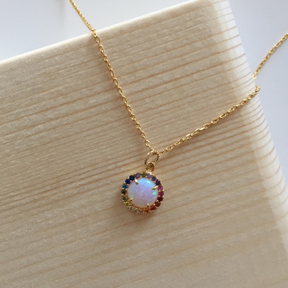 Rainbow Opal Necklace - Picture 2 of 5